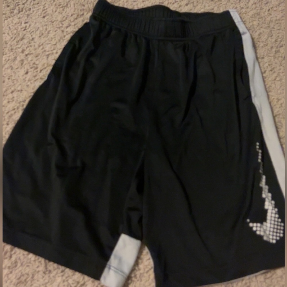 Nike Kids Black and White Shorts